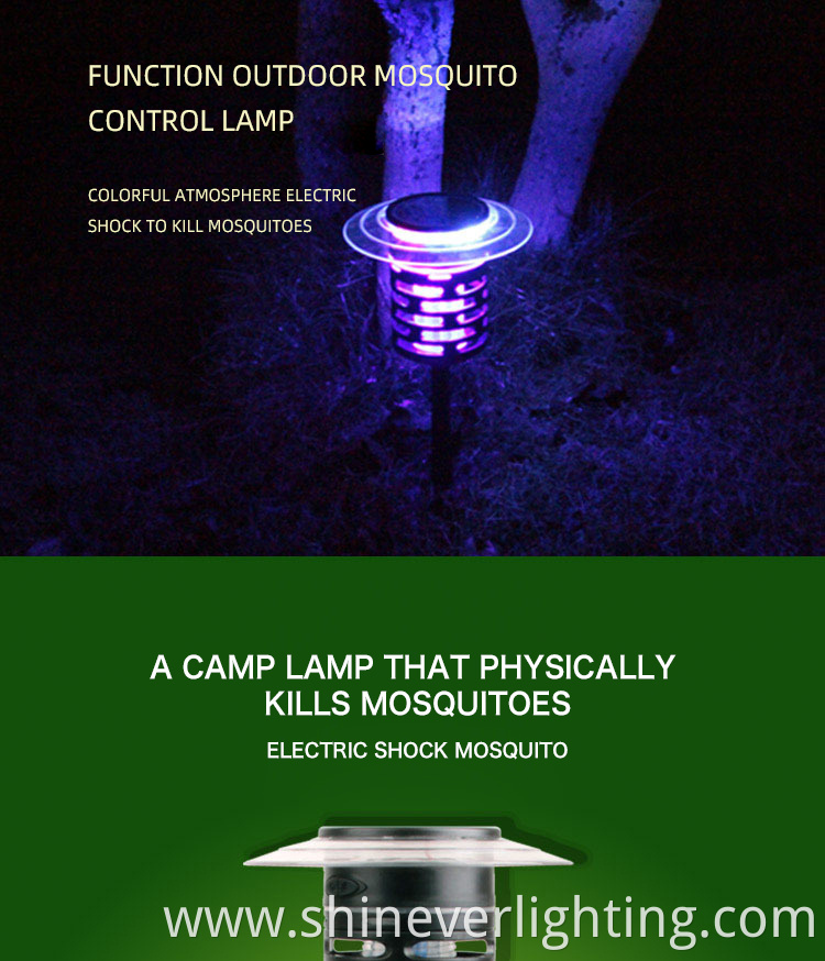 Solar Insect Zapper LED Lamp
